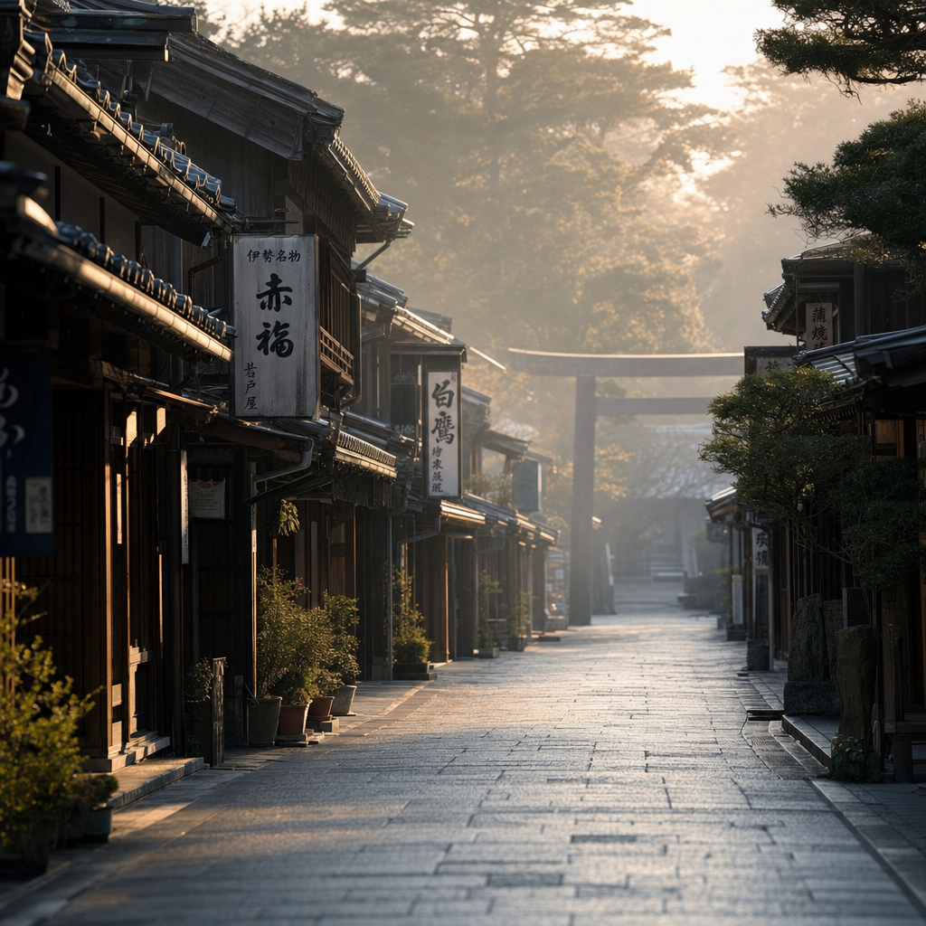伊勢の街並み